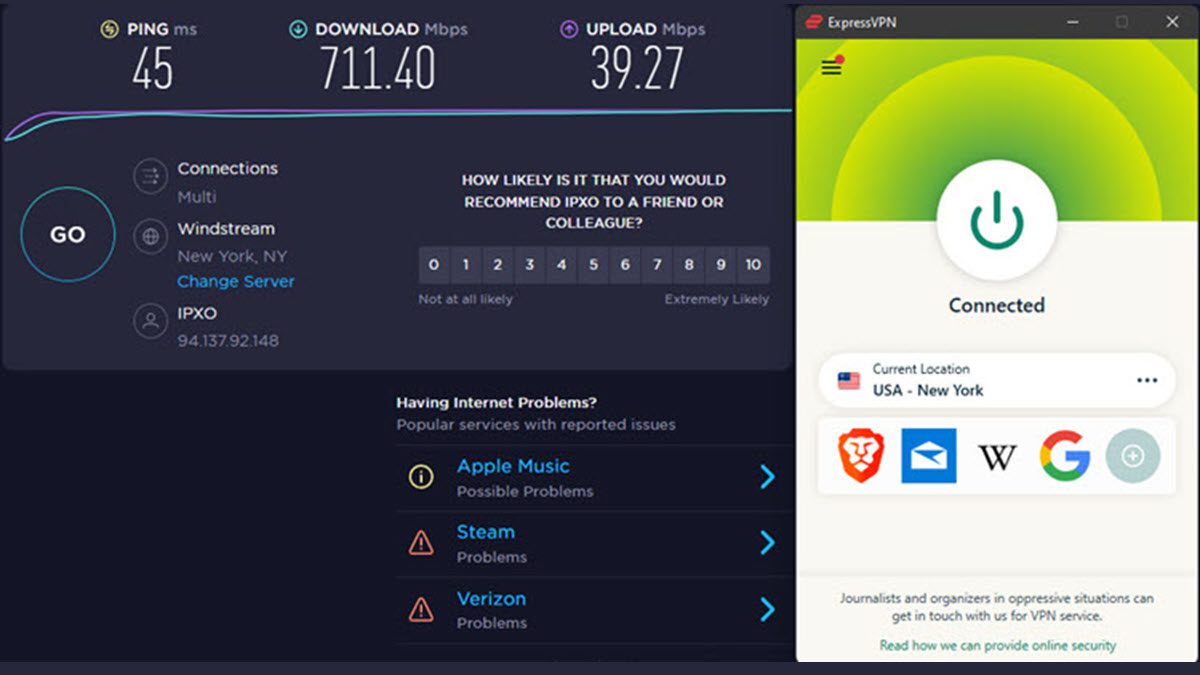 ExpressVPN Speed Test VPN Tests