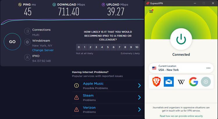 ExpressVPN Speed Test