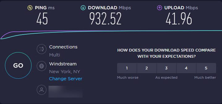 Baseline Speed Test